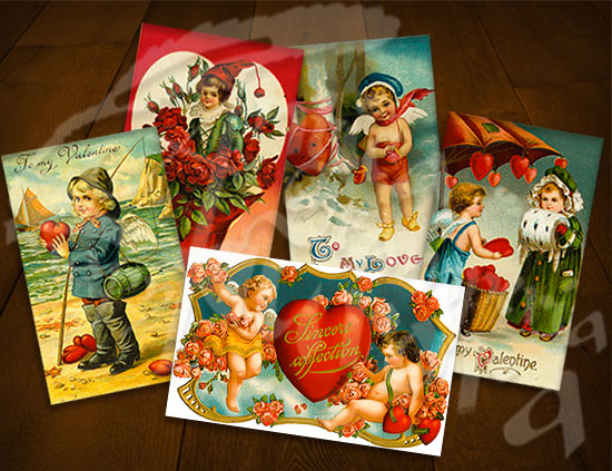  Cartoline San Valentino 2in dettaglio